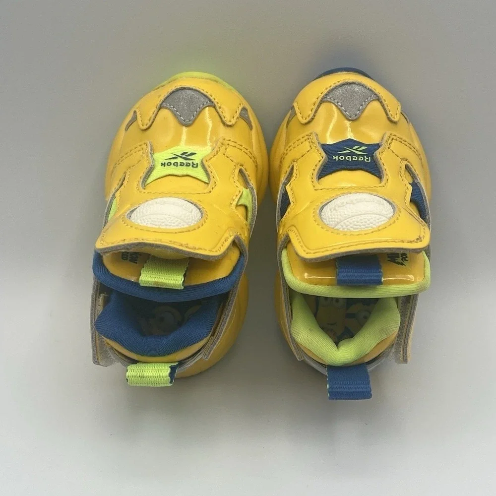 Reebok Instapump Fury x Minions Yellow Slip On Shoes‎ - Baby Toddler Size 2 NEW
